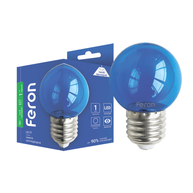 Світлодіодна декоративна лампа Feron 1Вт синя