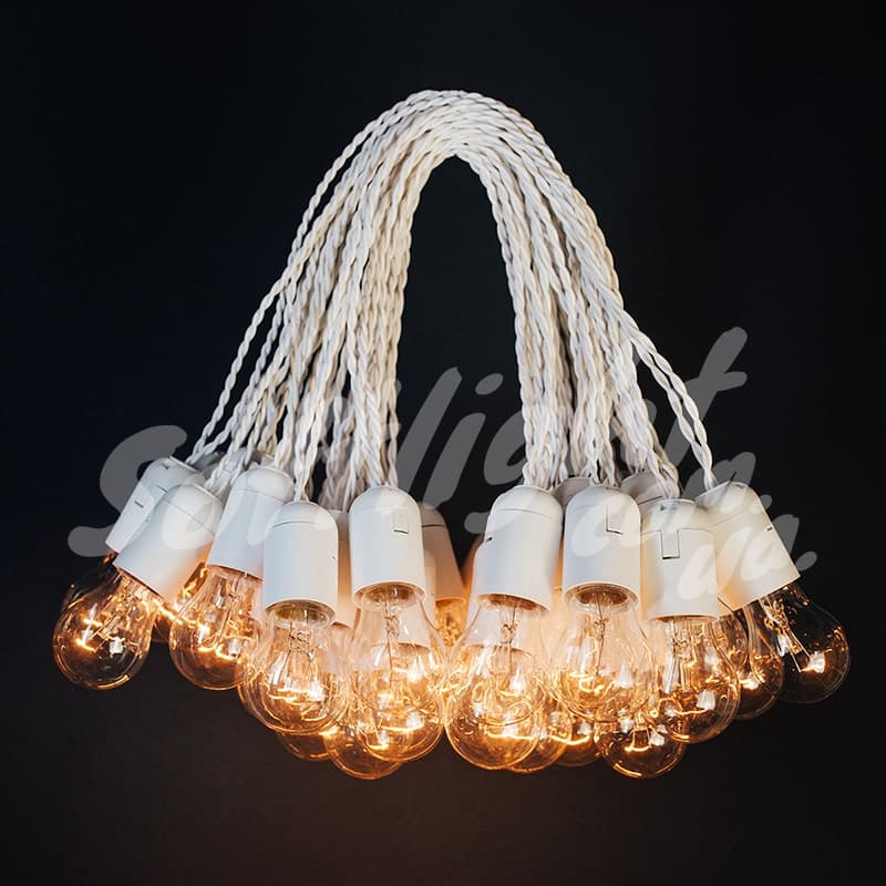 Гірлянда 20 метрів 40 ламп (біла)